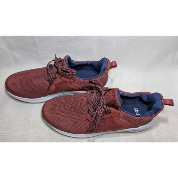 Z By Zella Women's Orion Stretch Knit Sneaker Sz 7 Burgundy Rose Navy Comfort - Picture 5 of 9